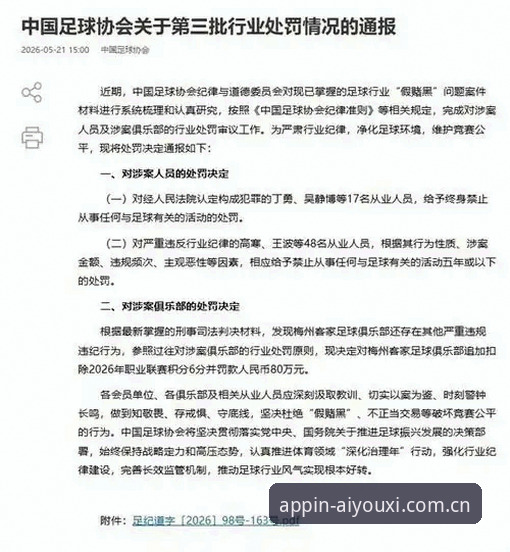 爱游戏平台对比对比 中国足协第三批禁足名单深度评测:从65人处罚看足球反腐风暴的底层逻辑